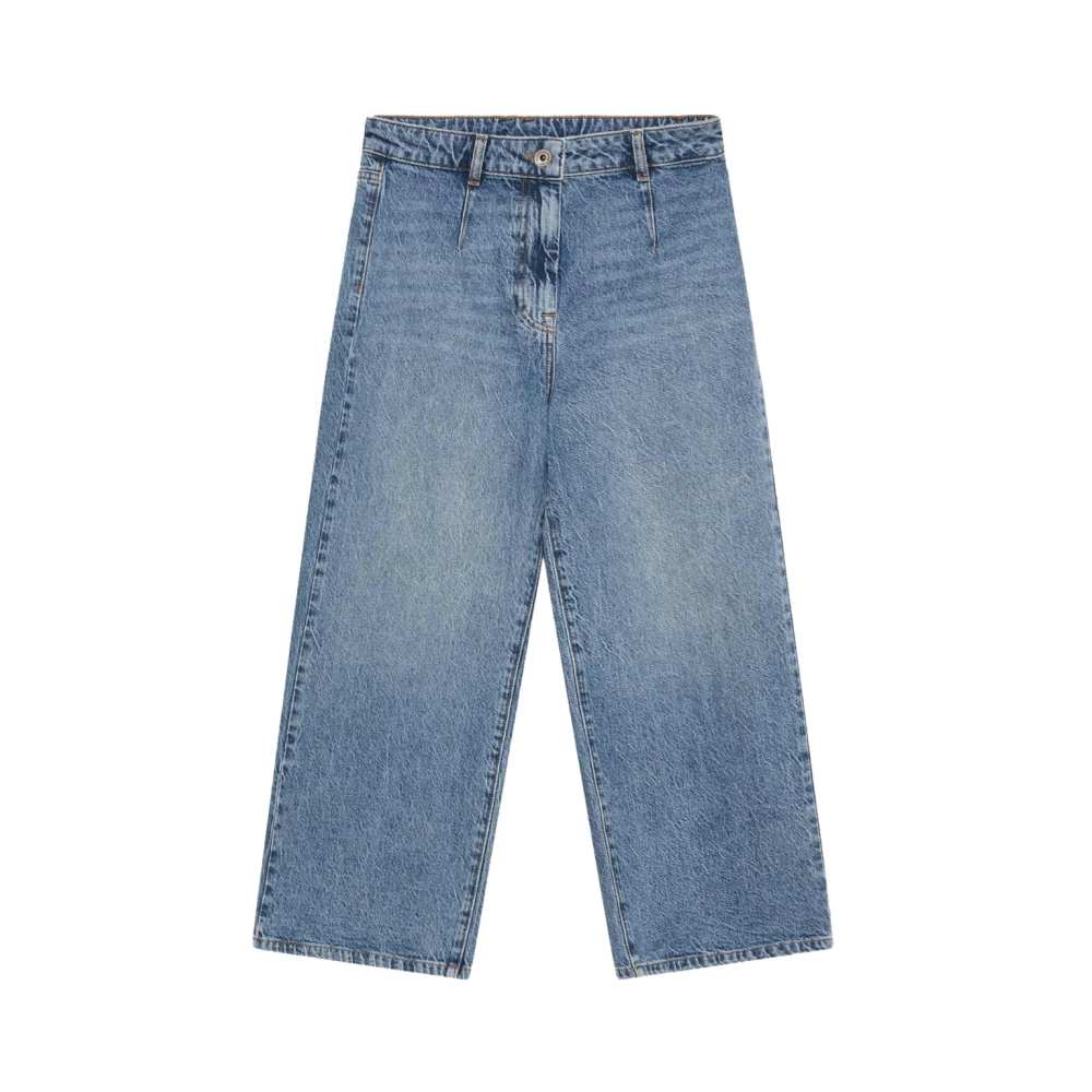 Patrizia Pepe Women's Blue Cropped Jeans, W29, Essential Denim Palazzo Trousers