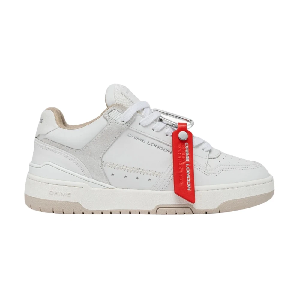 Crime London Women's White Sneakers, 3 Uk, Dribble Trainers