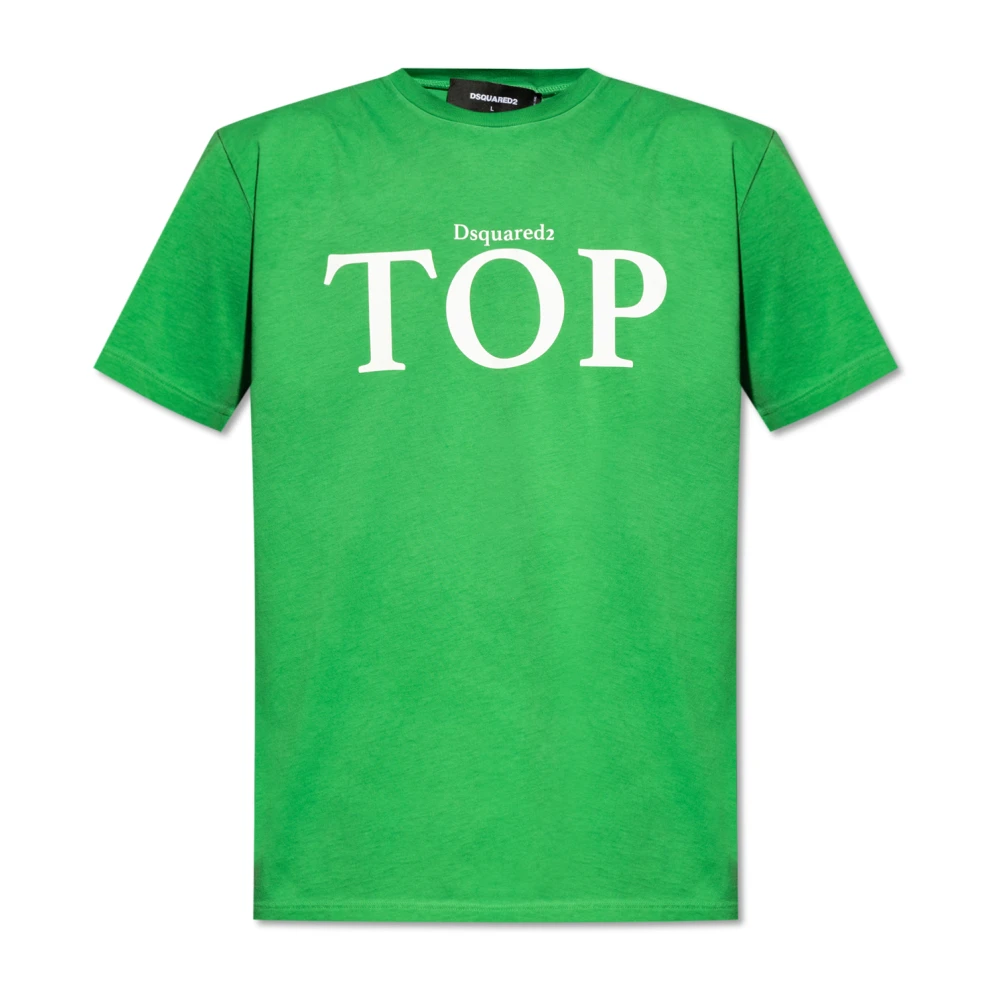 Dsquared2 T-shirt met logo Green Heren