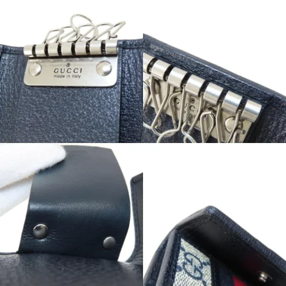 Gucci Vintage Pre-owned Fabric key-holders Blue Unisex