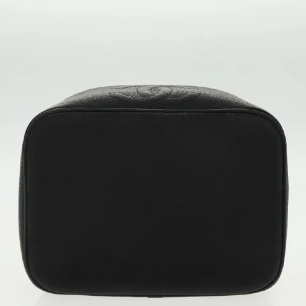 Chanel Vintage Pre-owned Leather pouches Black Dames