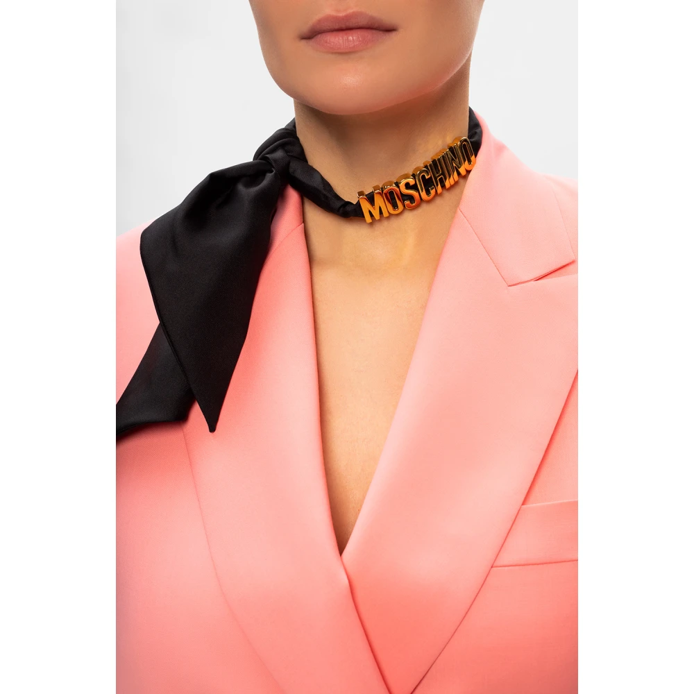 Moschino Zijden sjaal Black Dames