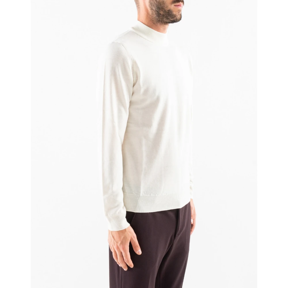 Corsinelabedoli Turtleneck Jumpers in Extrafijne Wol White Heren