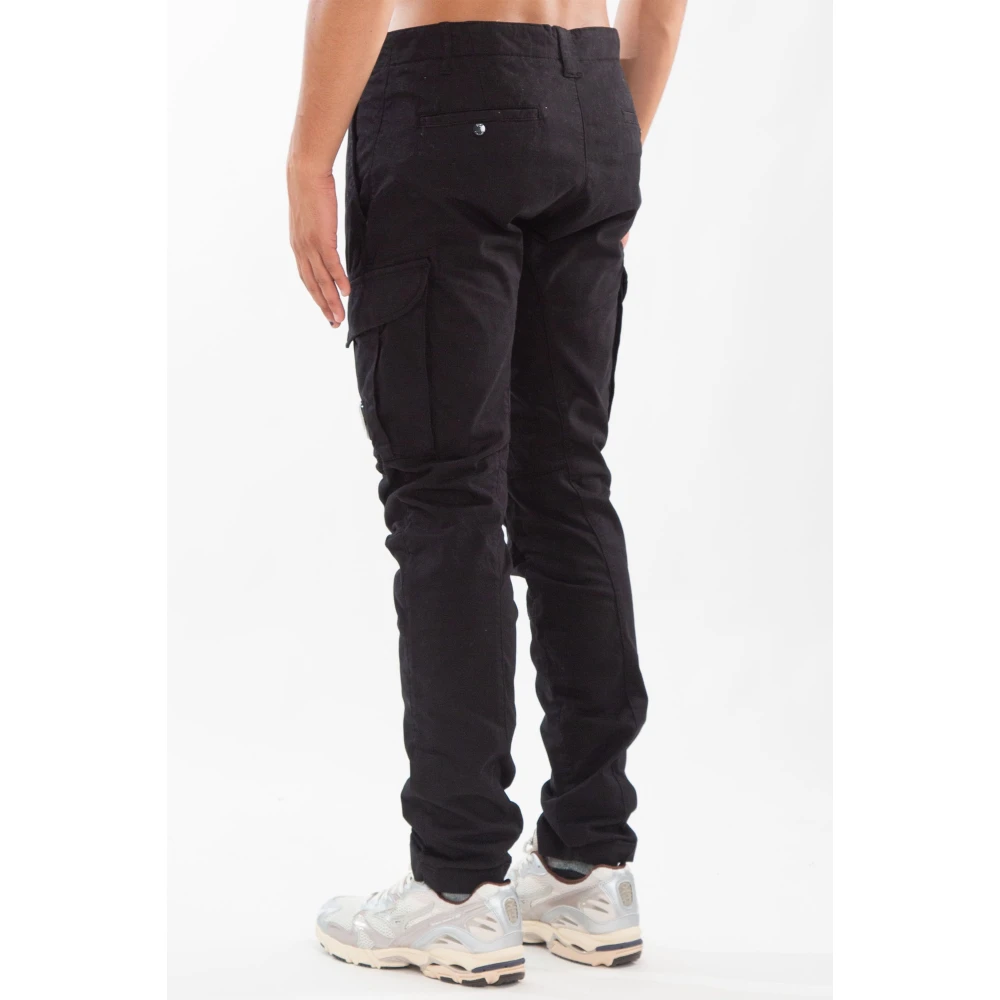 C.P. Company Dubbele Cargo Broek in Stretch Sateen Black Heren