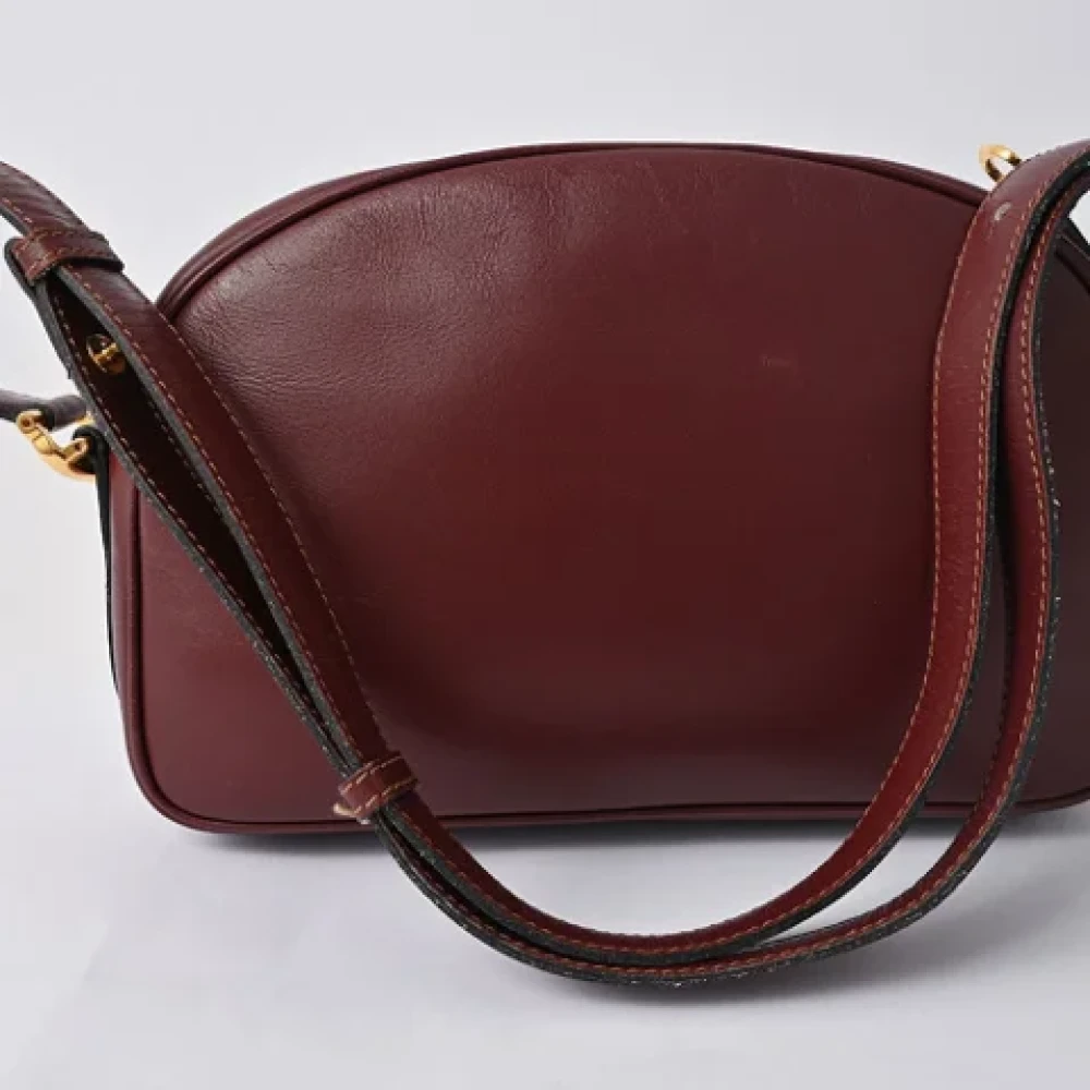 Cartier Vintage Pre-owned Leather shoulder-bags Red Dames