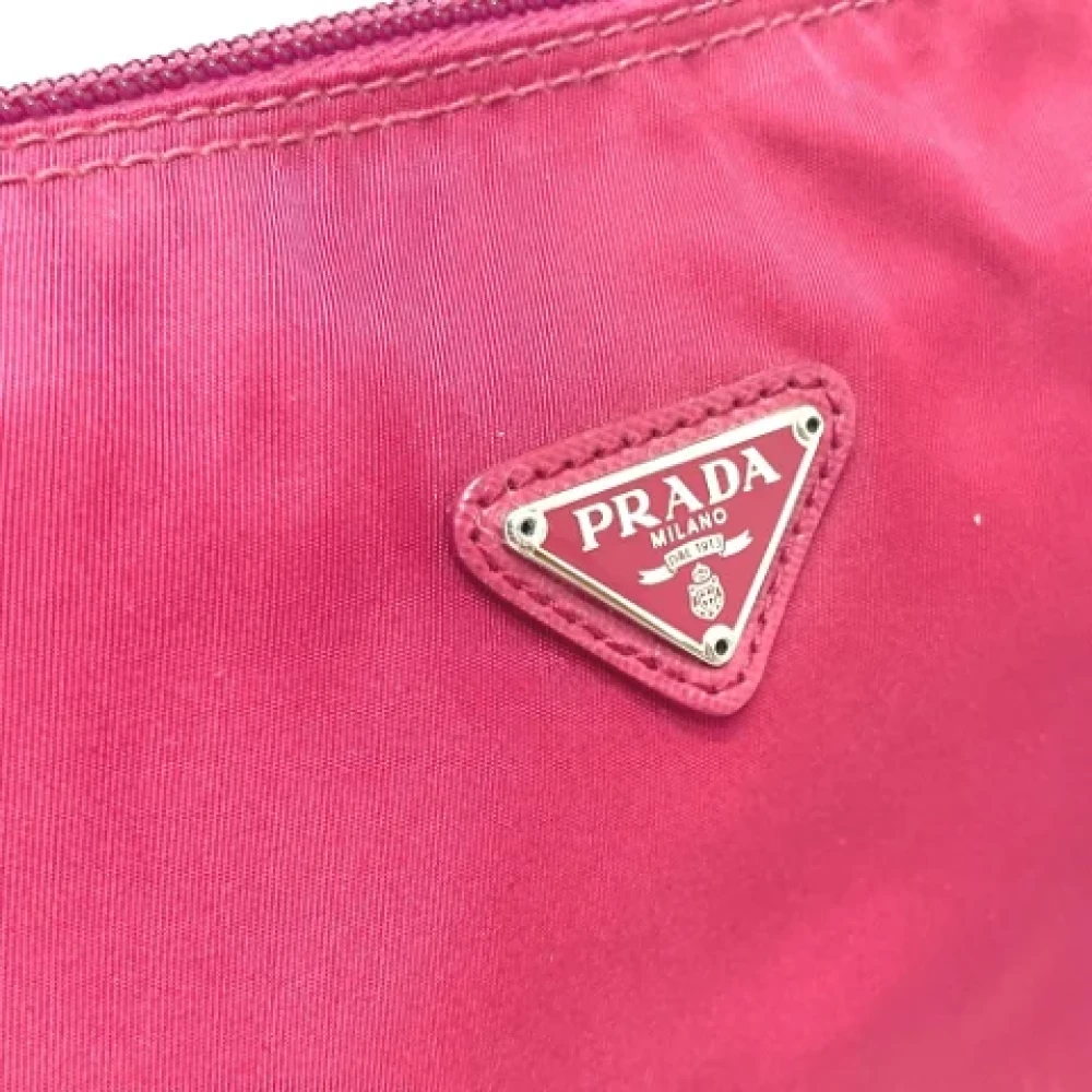 Prada Vintage Pre-owned Nylon pouches Red Dames