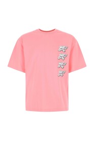 Rosa Baumwoll übergroße T-Shirt