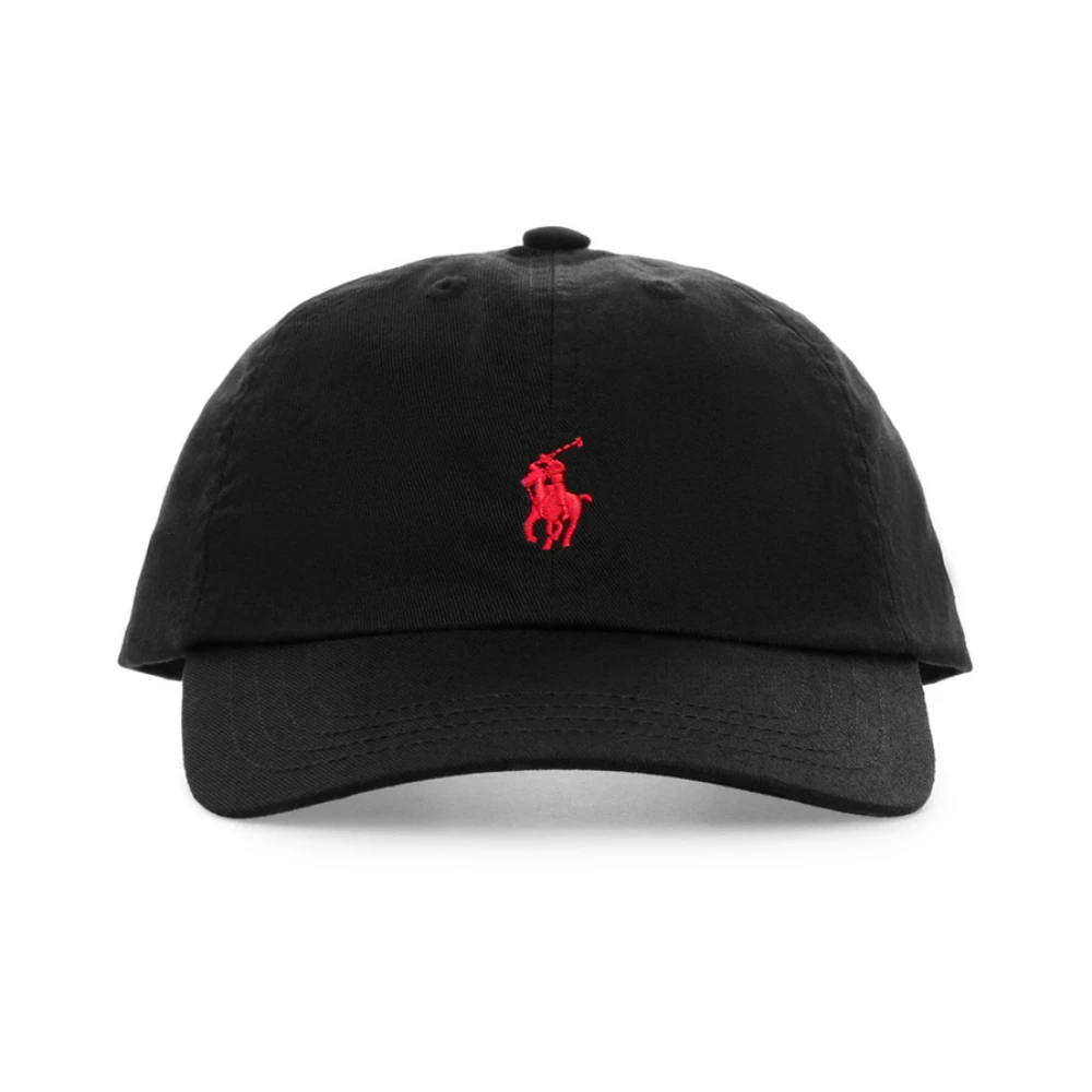 Polo Ralph Lauren Women's Black Hats & Caps, One Size, Logo Embroidery Baseball Cap