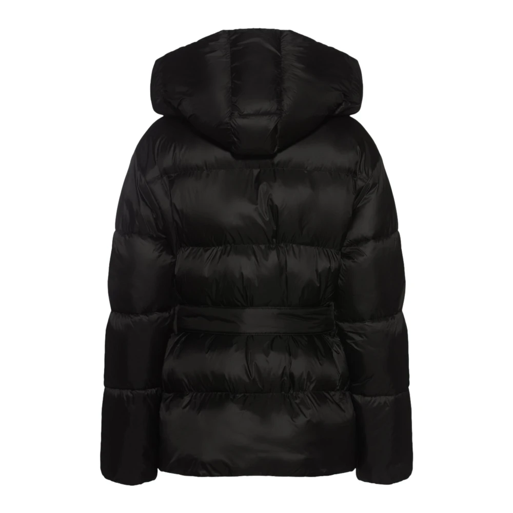 Hugo Boss Gewatteerde geïsoleerde jas met riem Black Dames