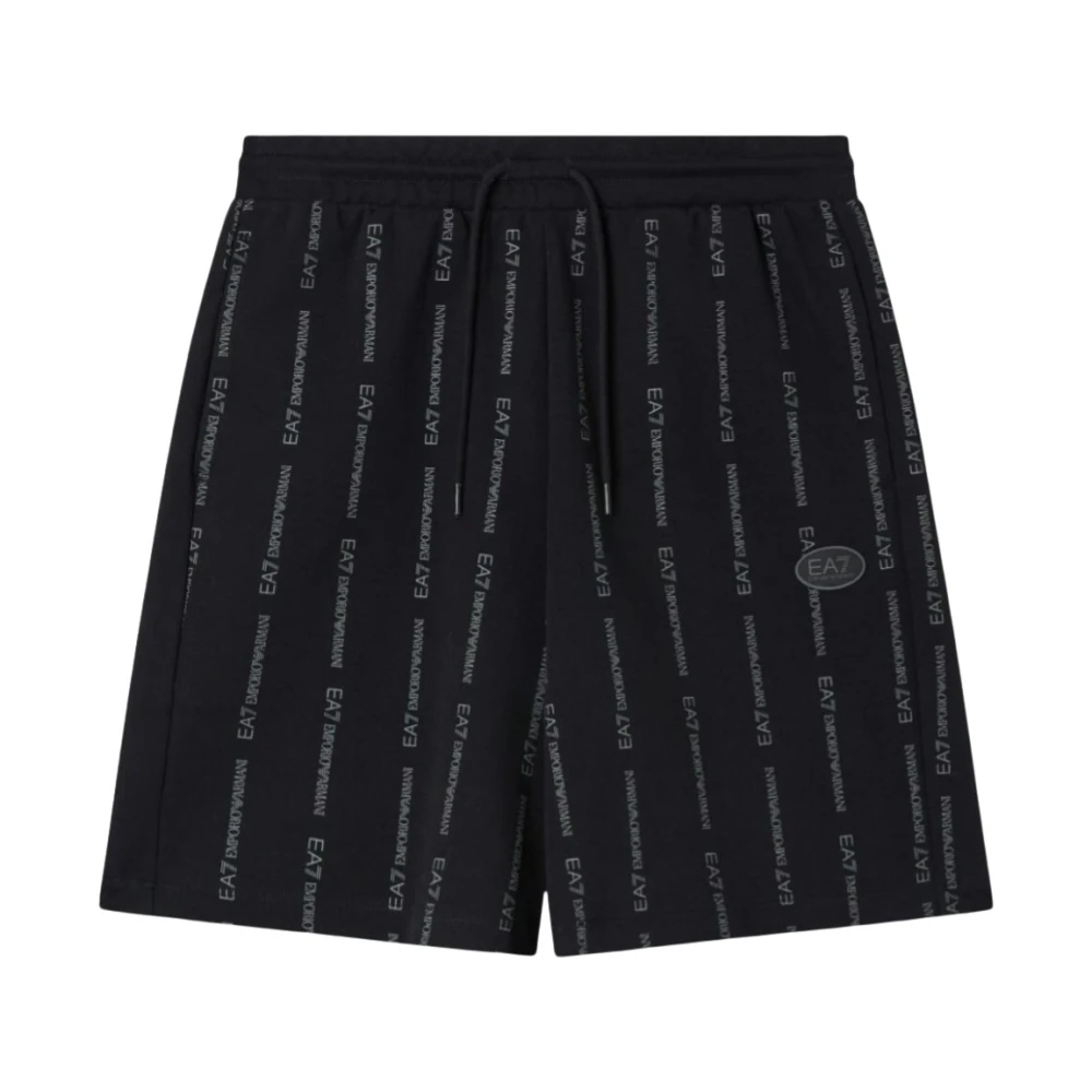 Emporio Armani Ea7 Men's Black Casual Shorts, Xl, Training Shorts
