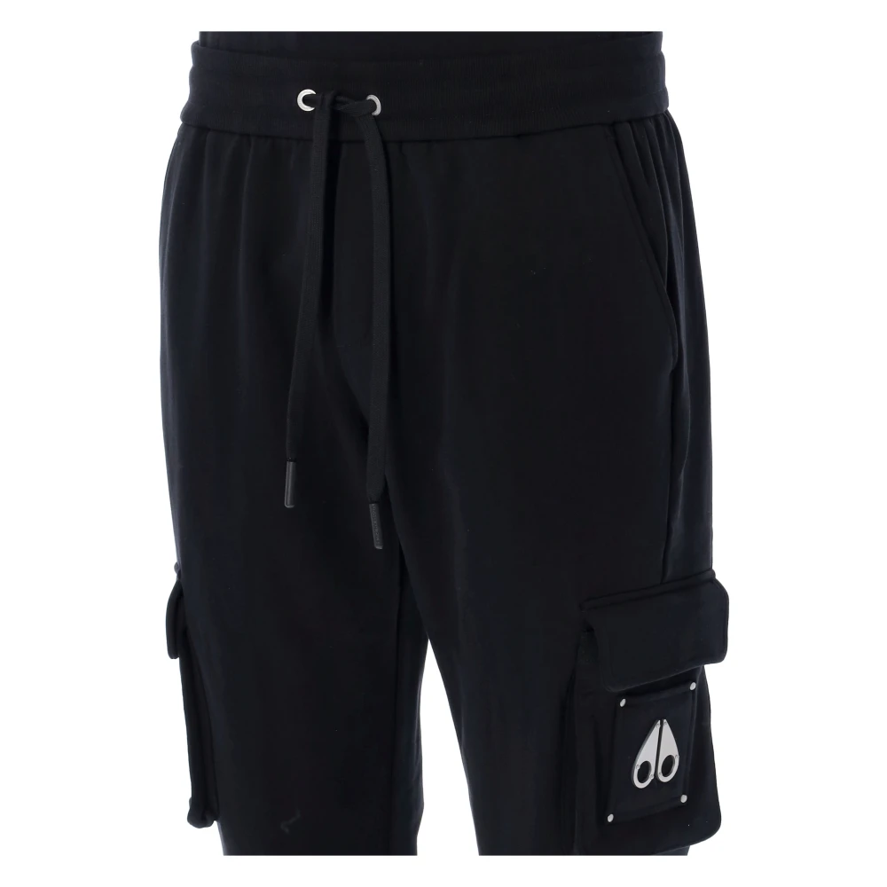 Moose Knuckles Zwarte Aw23 Cargo Joggingbroek Black Heren
