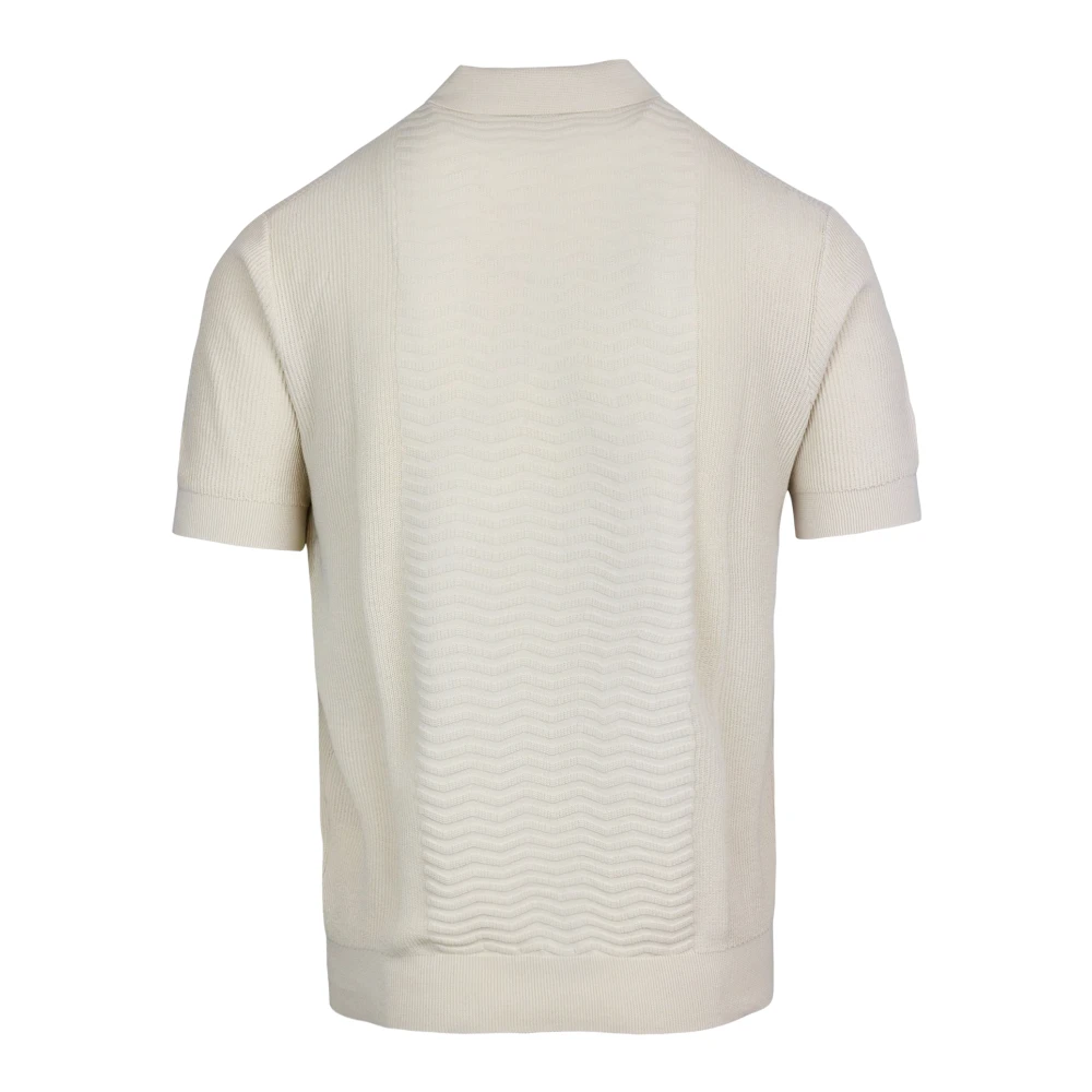 Paolo Pecora Crew Neck T-Shirt Katoenmix Beige Heren