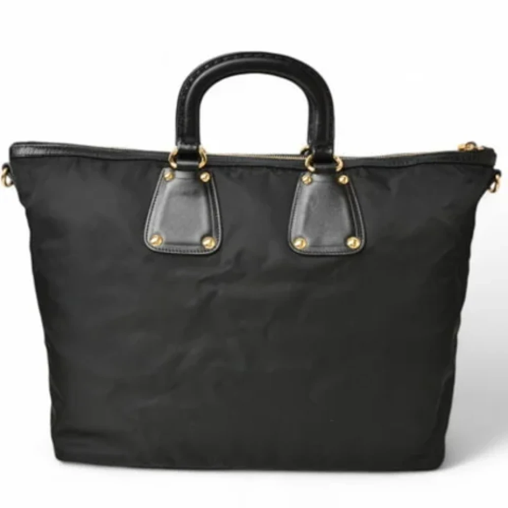 Prada Vintage Pre-owned Leather handbags Black Unisex
