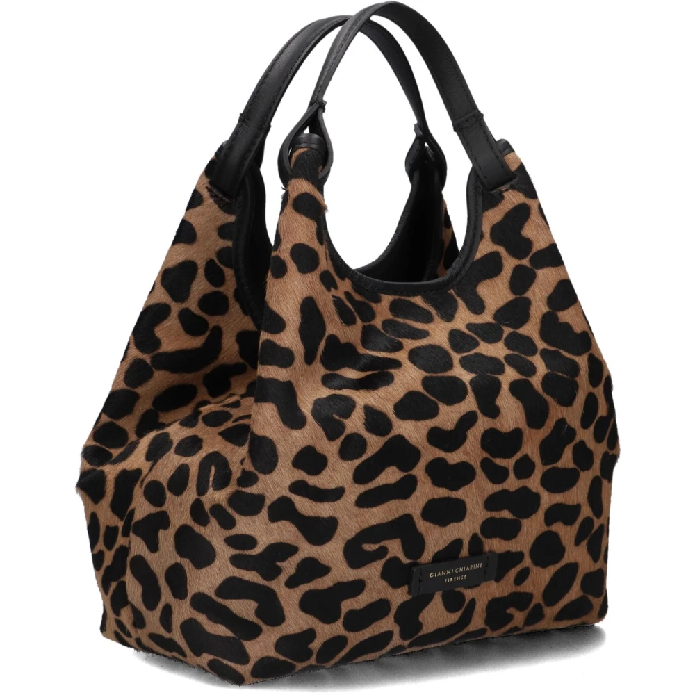 Gianni Chiarini Luipaardprint Schoudertas DUA Brown Dames
