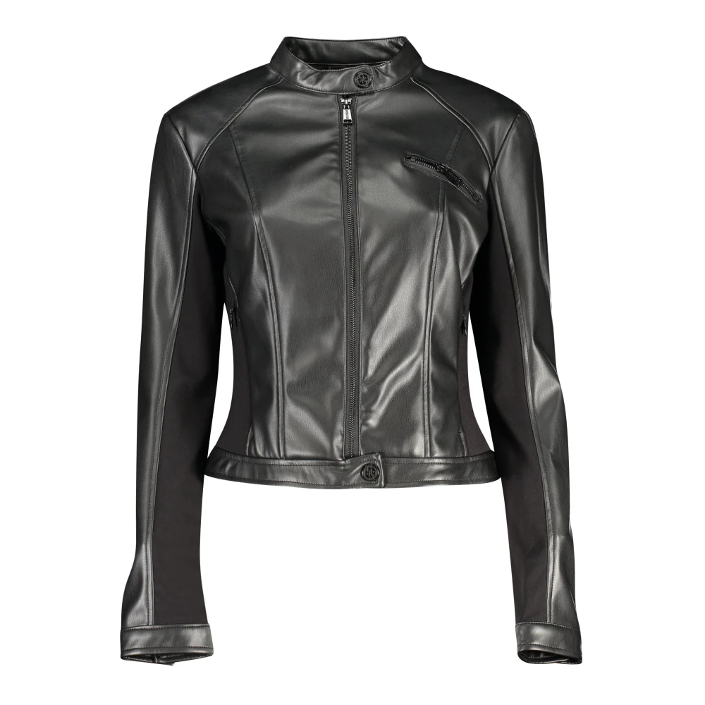 Guess Women's Black Sporty Jacket Long Sleeve - Light Jackets - 2XL - Jackets