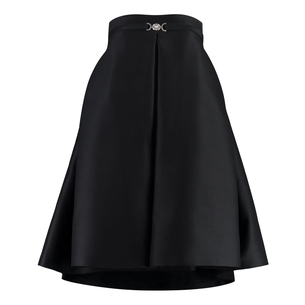 Versace Geplooide mouwloze jurk Black Dames