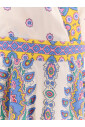 robe-en-coton-a-manches-courtes-multicolore