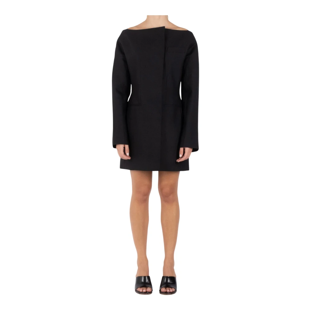 Jacquemus Svart One Shoulder Klänning Black, Dam