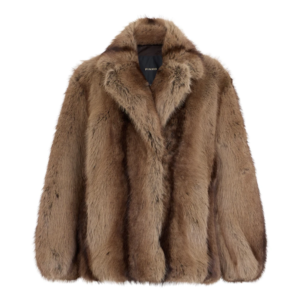 Pinko Chaqueta De Pelo Sintético Jackets Mujer Marrón M