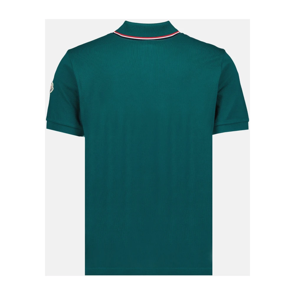 Moncler Polo met logostreep Green Heren