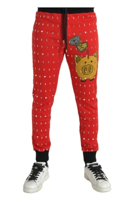 Red Pig Year Joggers