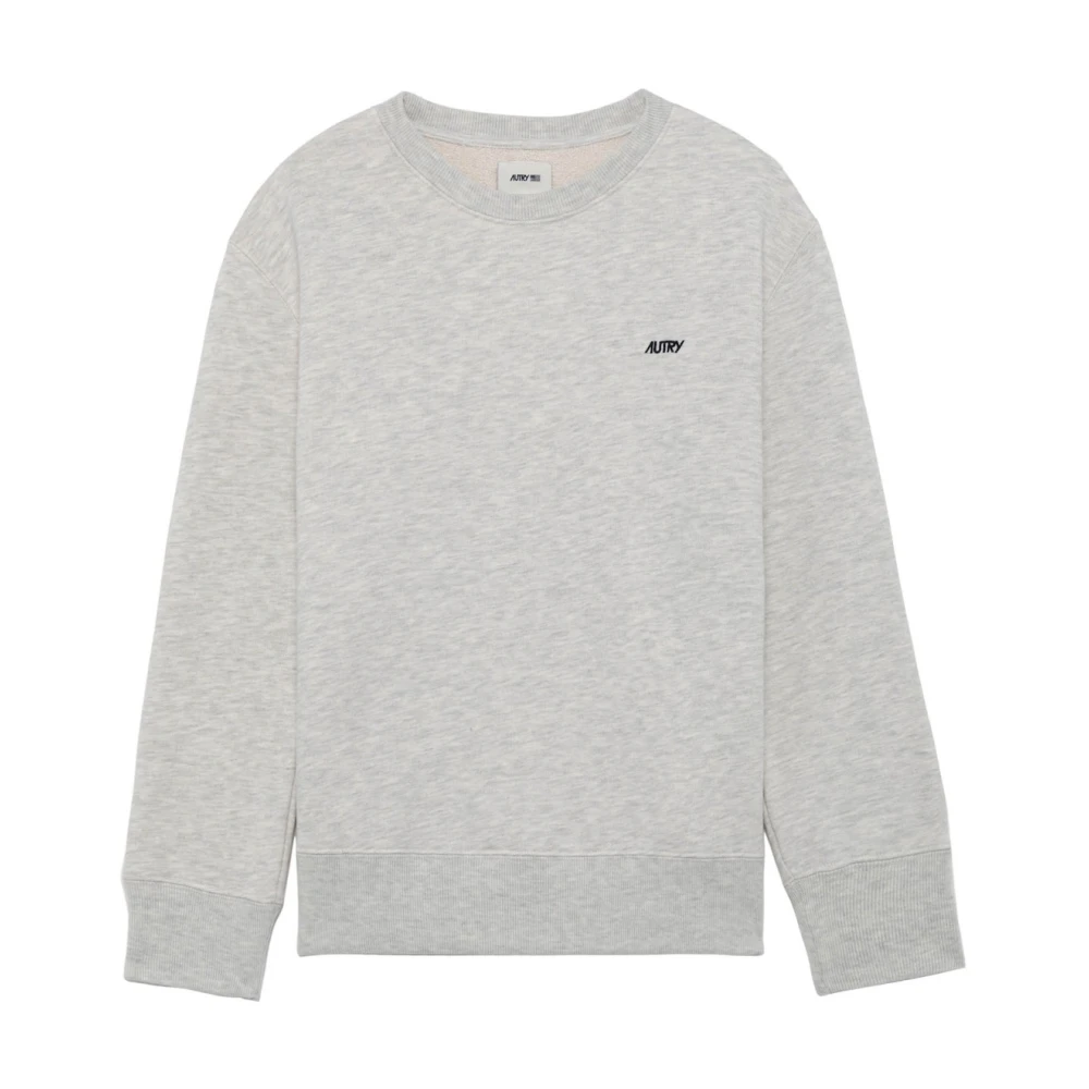 Autry Uomo Grigio - Felpa Girocollo Ricamata - Sweatshirts & Hoodies - M