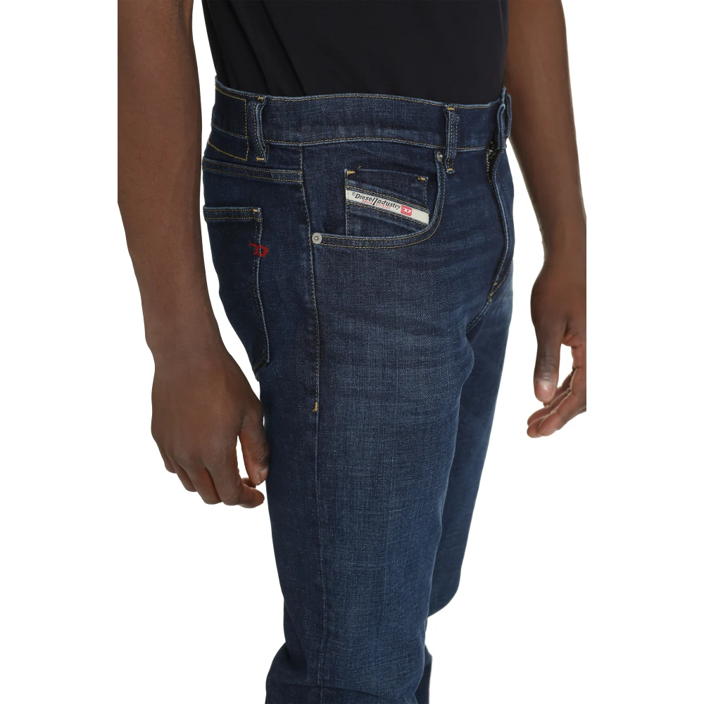 Diesel Slim Fit Jeans met Metalen Details Blue Heren