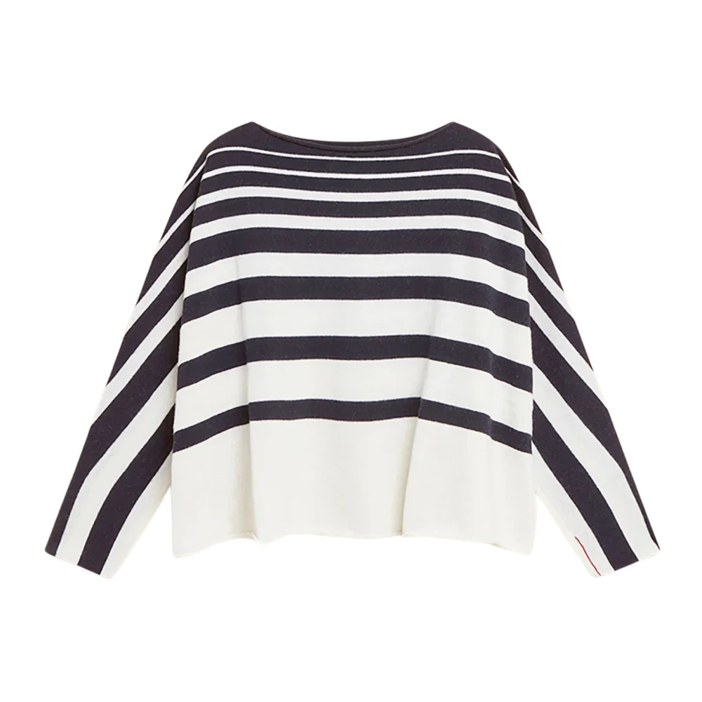 Liviana Conti Gestreepte Cashmere Kimono Sweater White Dames