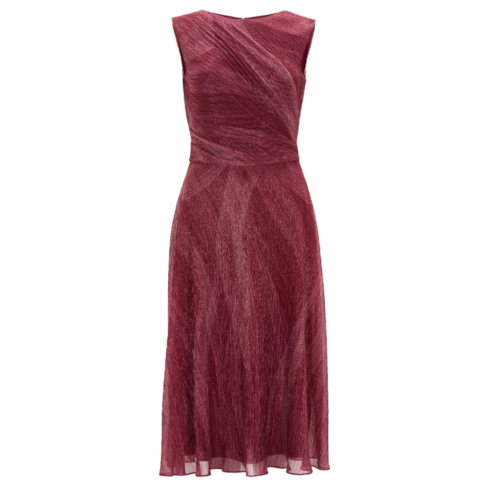 Swing Geplooid jurkje met metallic draden Red Dames