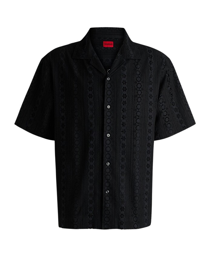 chemise-decontractee-noire-avec-broderie-all-over