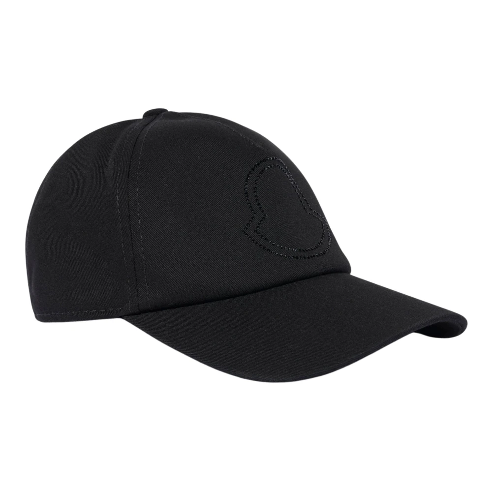 Moncler Girls Black Hats & Caps, 4 Y, Baseball Cap With Sequin Symbol