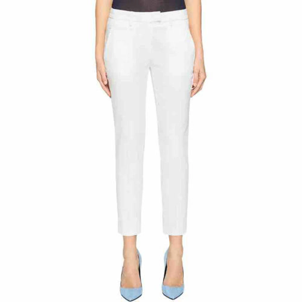 Dondup Slim-fit Cropped Chino Broek White Dames