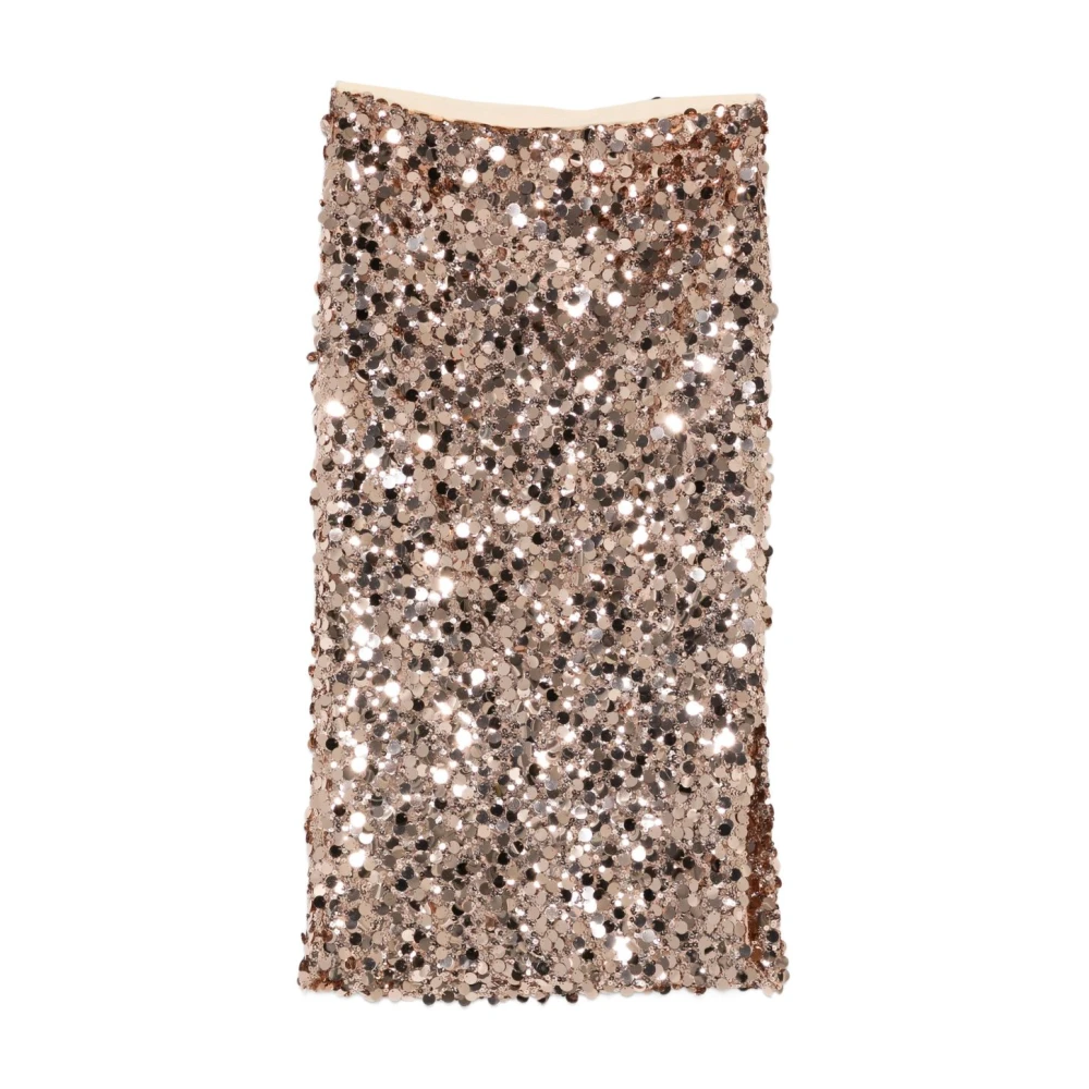 Iblues Orange Midi Skirts, Female, L, Copper Skirt