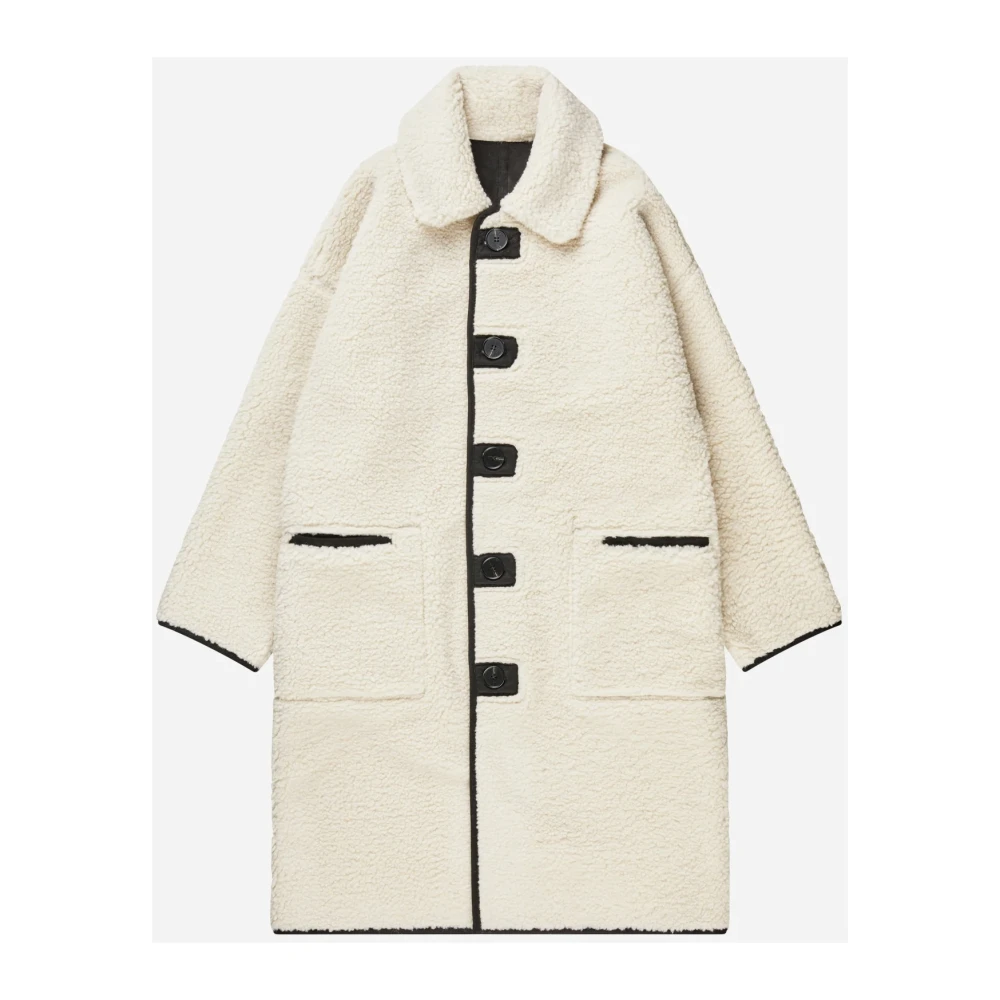 Munthe Zwarte Omkeerbare Buitenkleding met Oversized Pasvorm Black Dames