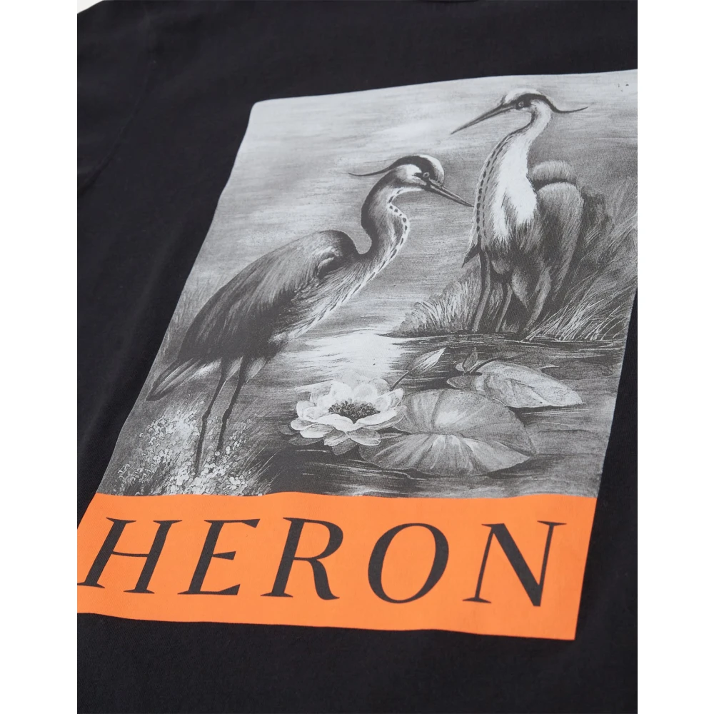 Heron Preston BW Logo Print T-shirt van katoen Black Heren