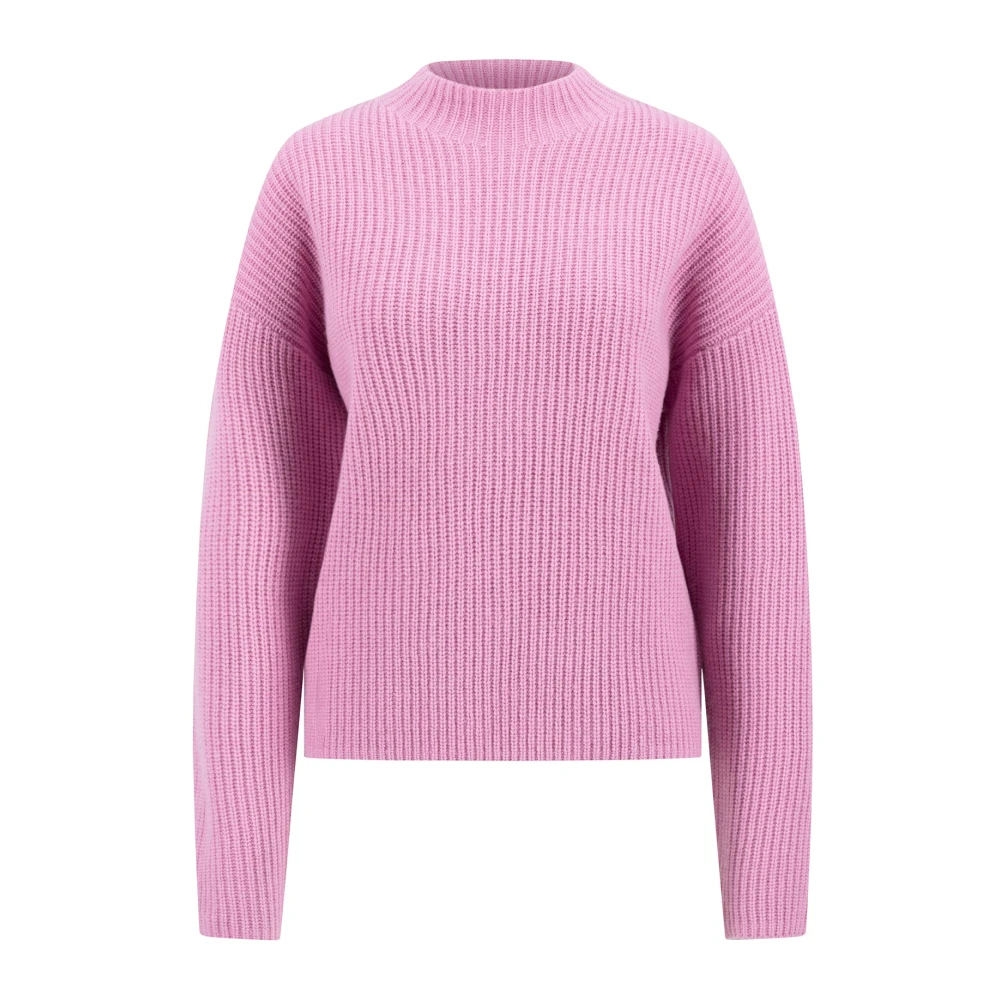 FYNCH-HATTON Softwool Opstaande Kraag Pullover Pink Dames