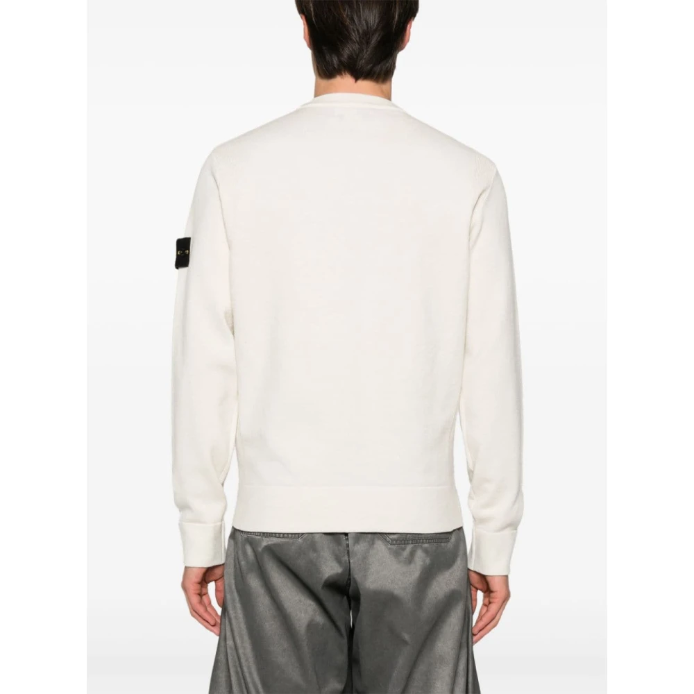 Stone Island Wollen trui met kompasbadge Beige Heren