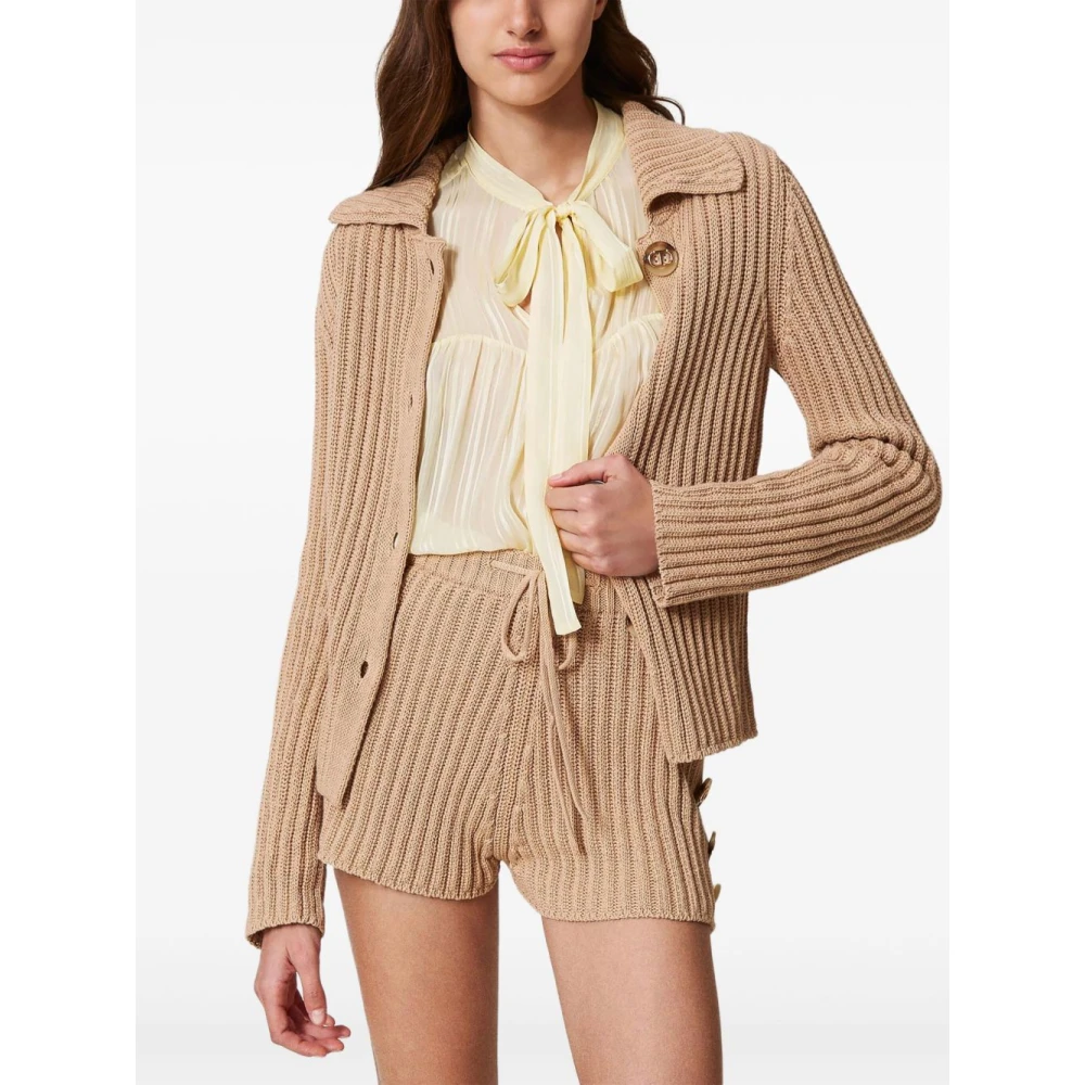 Twinset Stijlvolle Broek Set Brown Dames