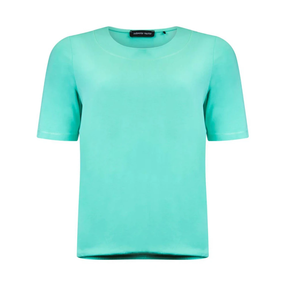 Roberto sarto O-Neck T-shirt Blouson Green Dames