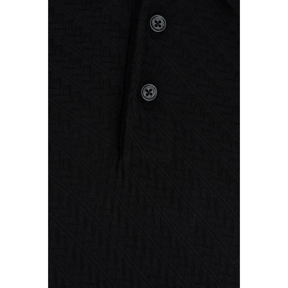 Paolo Pecora Klassieke Polo Shirt voor Mannen Black Heren