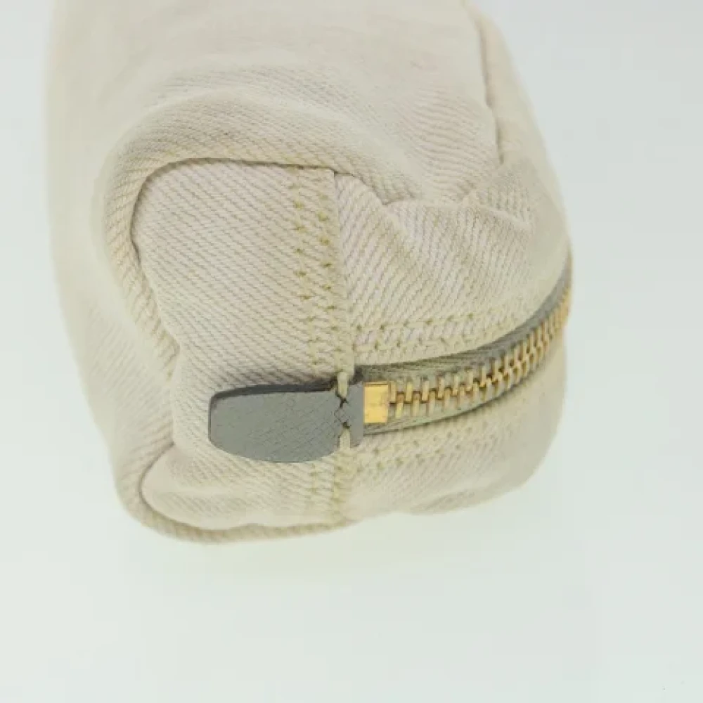Prada Vintage Pre-owned Canvas pouches White Dames