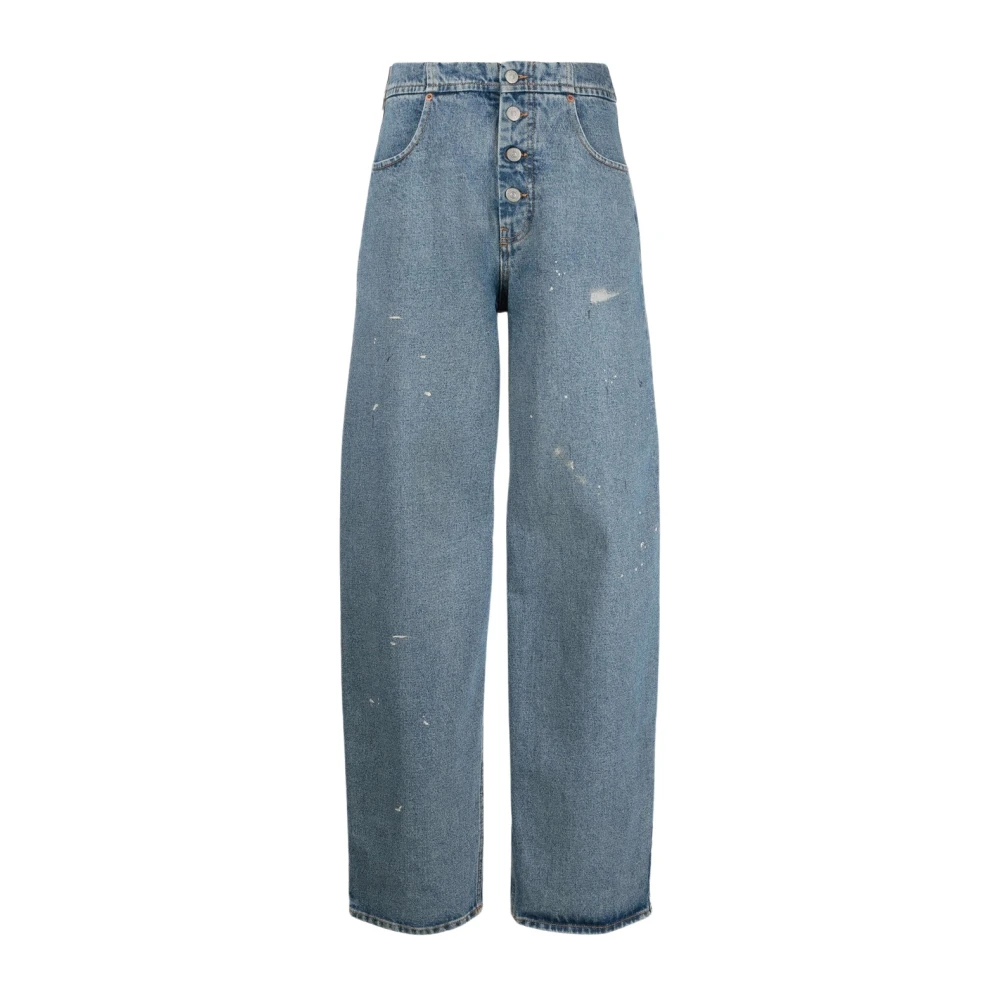 MM6 Maison Margiela Jeans met versleten effect Blue Dames