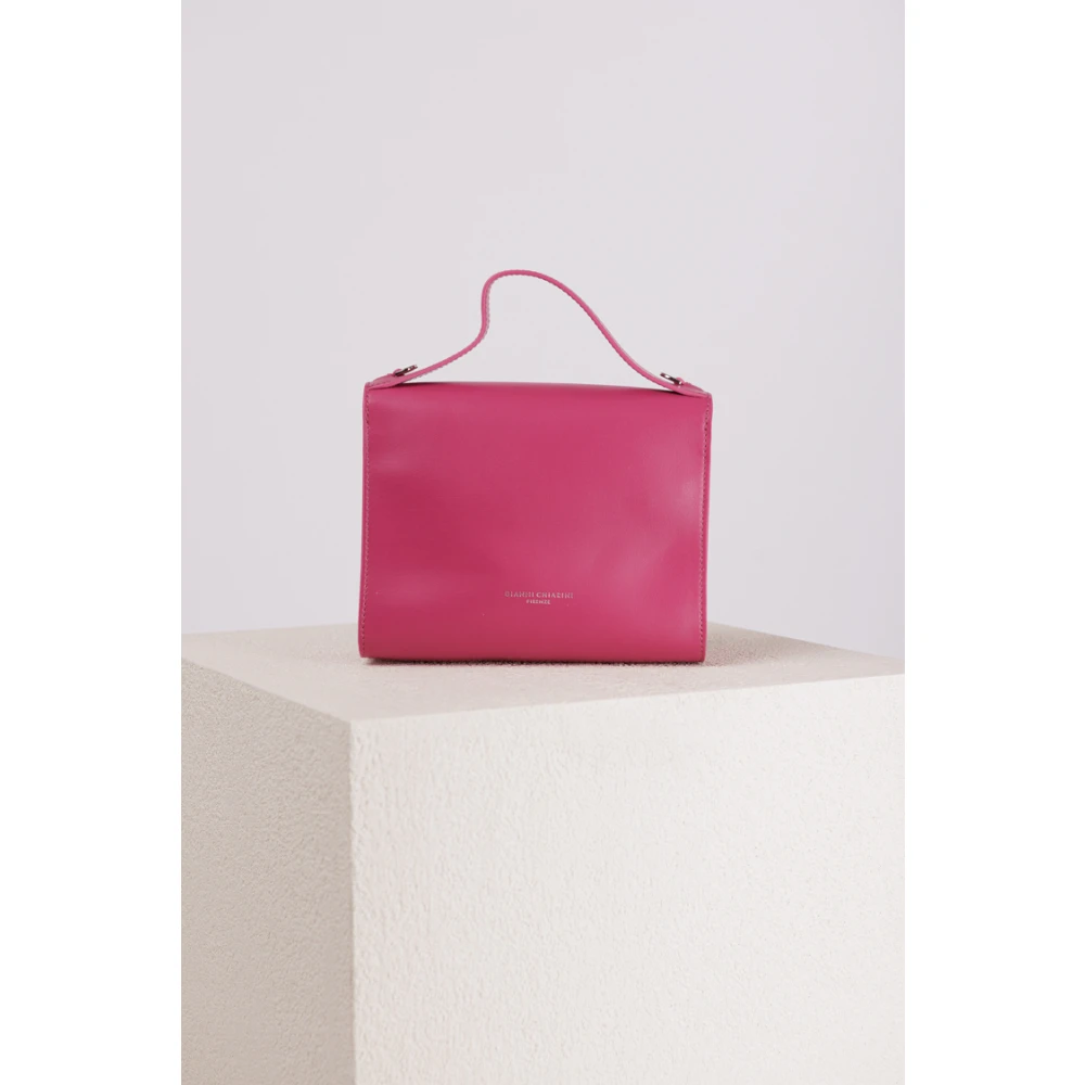 Gianni Chiarini Klassieke Leren Crossbody Tas Bouganville Pink Dames