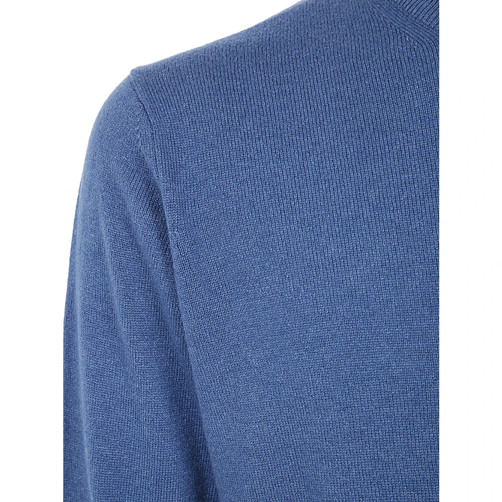 Filippo De Laurentiis Stijlvolle ronde hals lange mouwen top Blue Heren