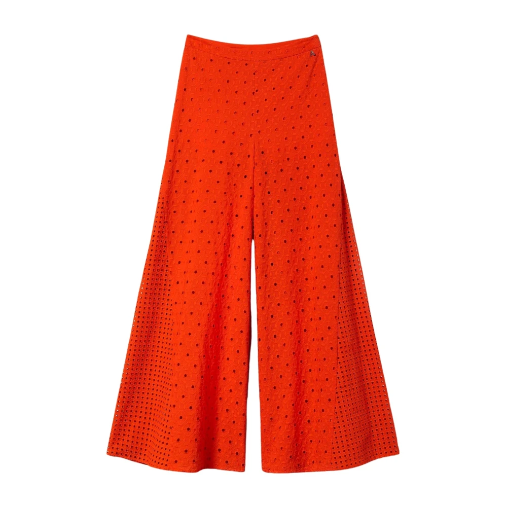 Twinset Wide Trousers Orange Dames