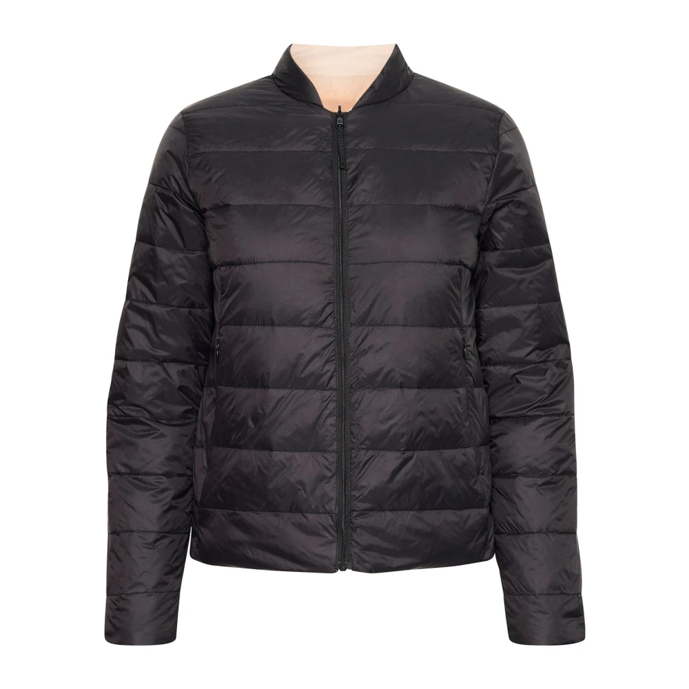 Inwear Women's Black Reversible Jacket With Quilted Detail - Bomber Jackets - S - Jackets