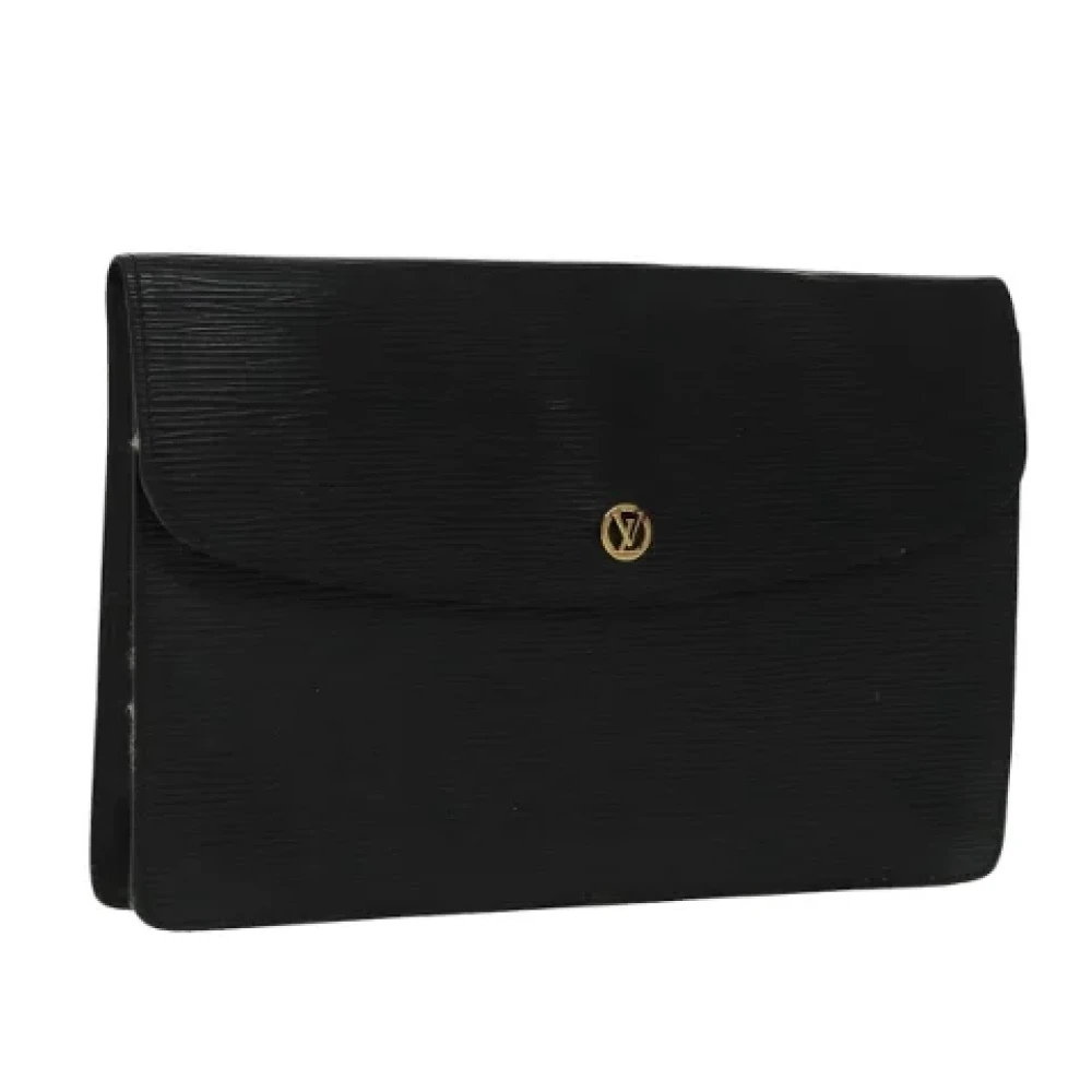 Louis Vuitton Vintage Pre-owned Leather clutches Black Dames