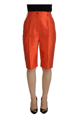 Silk High Waist Cropped Pants