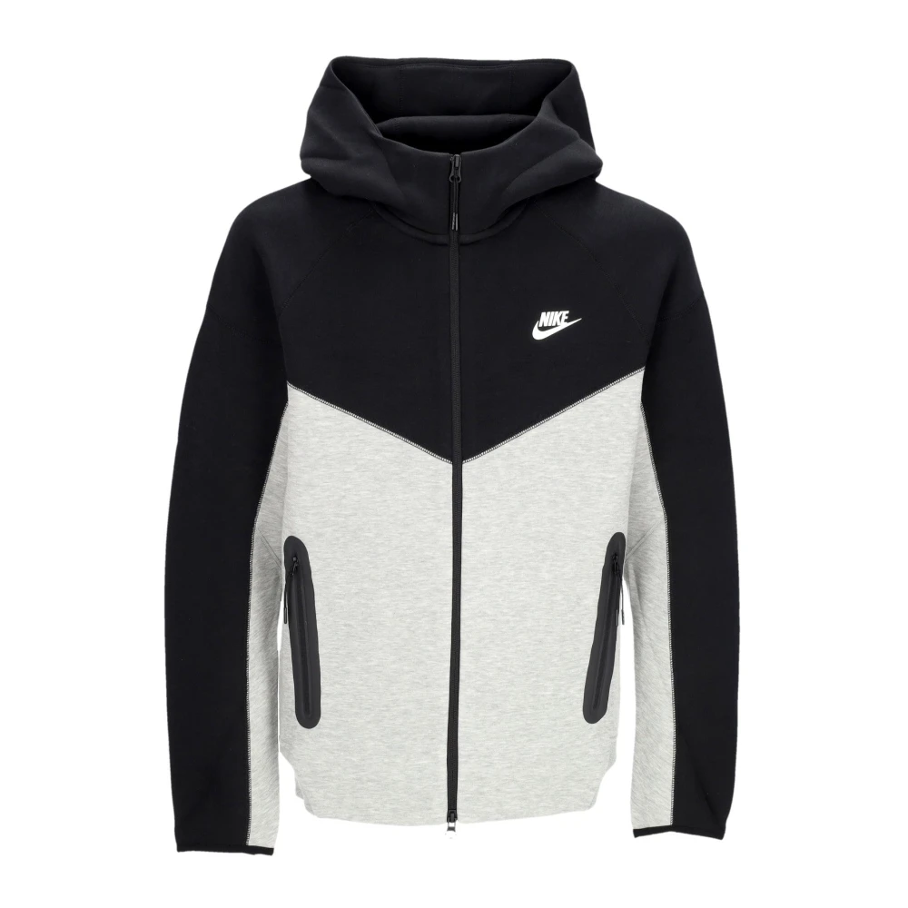 Nike Men's Gray Long Sleeve Training Tops, Xl, Tech Fleece Zip Hoodie Heather