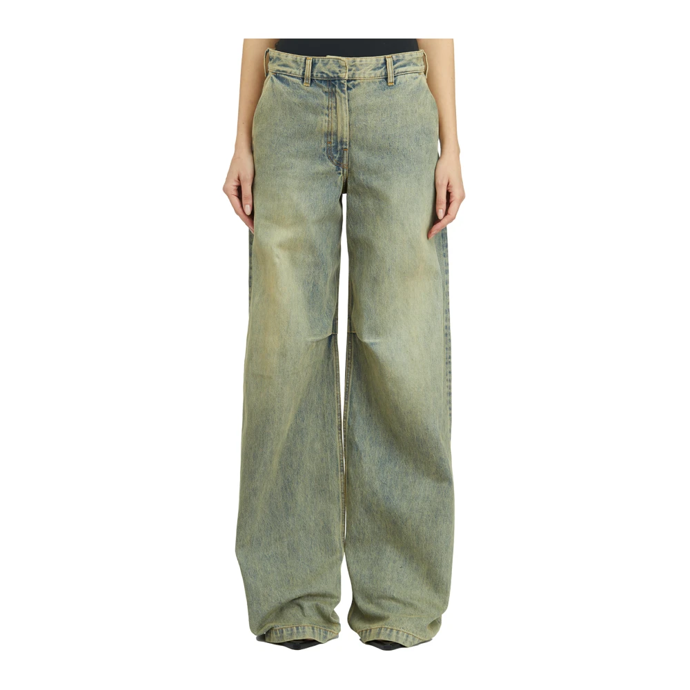Entire Studios Denim Surface Wave Broek Blue Dames